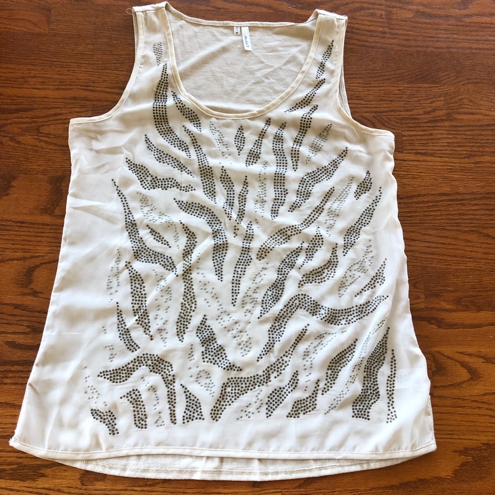 Animal Print Beaded Tnk